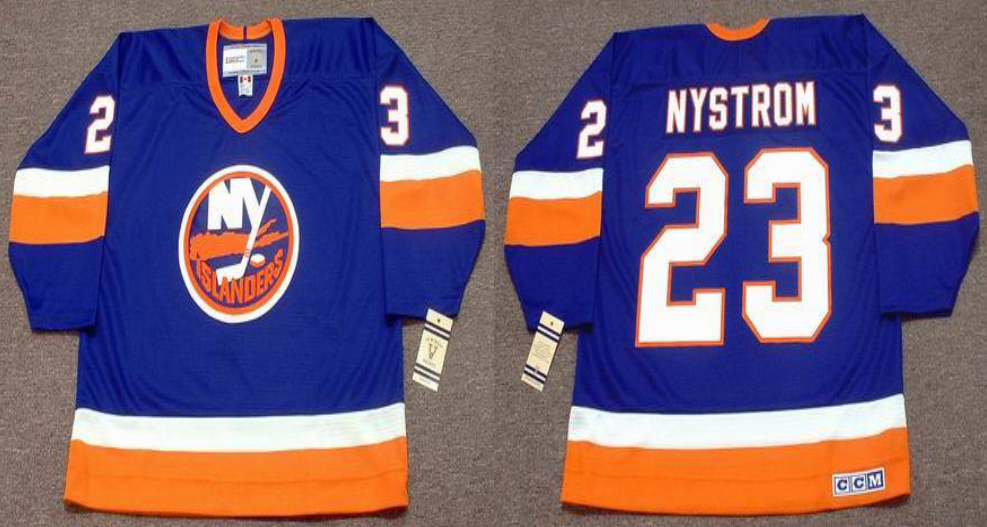 2019 Men New York Islanders 23 Nystrom blue CCM NHL jersey